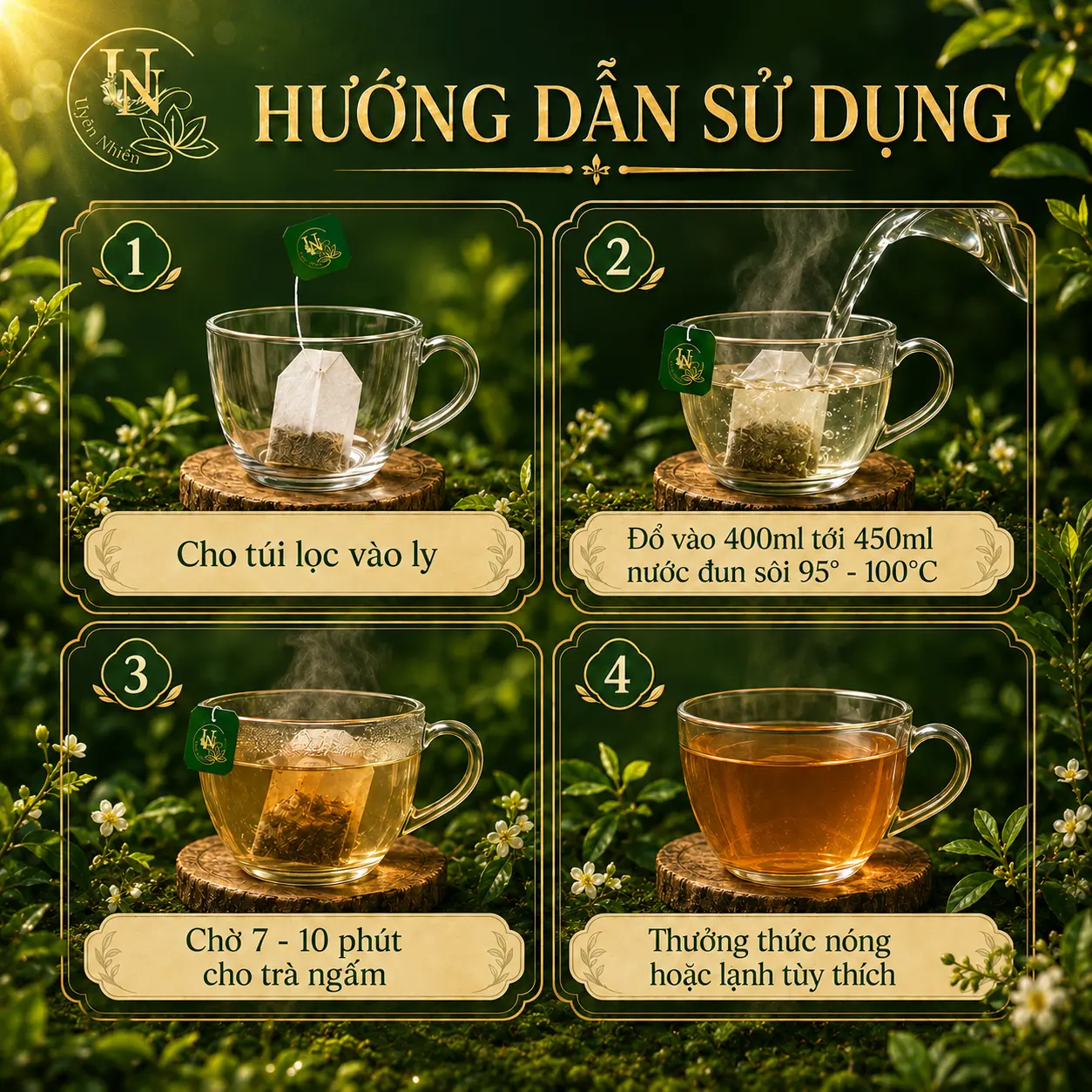 Trà Túi Lọc Thảo Mộc Tam Tiên Bảo Uyên Nhiên - 8 Vị Tự Nhiên Hương ÊM Dịu Hợp Buổi Tối - Hộp 30 Túi x 5g - Ảnh 5