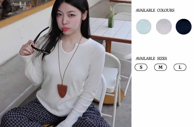 Áo len tổ ông lông Waffle 4c dìa tay mỏng nhẹ vibe hàn