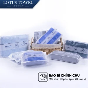 Khăn Tắm, Lau Mặt, Gội Đầu LOTUS Hoàn Toàn từ Cotton Cao Cấp Mềm Mịn, Thấm Hút Không Phai Màu