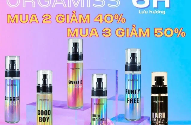 [MUA 3 GIẢM 50%] Xịt Thơm Body ORGAMISS Mist Nước Hoa Nam Nữ, Xịt Thơm Toàn Thân Phù Hợp Đi Học, Đi Chơi Hẹn Hò Lưu Hương 6 Giờ Perfume Cosmetic Women Mỹ Phẩm Chai Xịt 30ml - 105ml