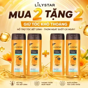 [MUA 2 TẶNG 2] Dầu Gội Xả 2 Trong 1 Lilystar - Tinh Dầu Nuôi Dưỡng Giúp Tóc Mềm Mượt (200ml)