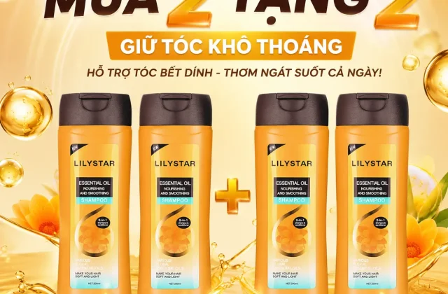 [MUA 2 TẶNG 2] Dầu Gội Xả 2 Trong 1 Lilystar - Tinh Dầu Nuôi Dưỡng Giúp Tóc Mềm Mượt (200ml)