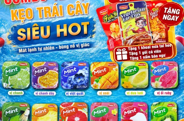 [REECEN] Kẹo ngậm thơm miệng , kẹo trái cây bạc hà mát lạnh