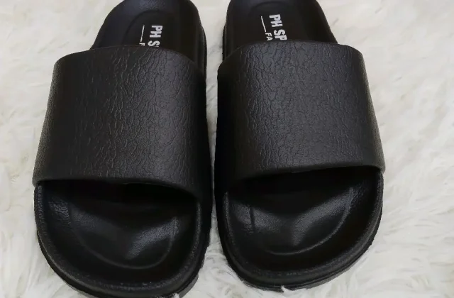 Dép lê PH ĐÚC ĐEN PH68 liền siêu nhẹ, chống trơn trượt EVa nam