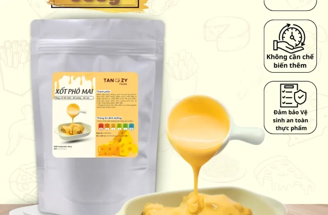 Xốt Phô Mai Tanzy Foods 500g chấm gà rán đồ chiên , mì trộn , hải sản , đồ nướng , BBQ