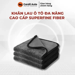 Khăn Lau Xe Cao Cấp Superfine Fiber Cardii Auto 600gsm Siêu Thấm Hút Chống Trầy Xước Dùng Cho Xe Máy & Ô Tô Phụ Kiện Lau Xe 2 Lớp Chuyên Dụng
