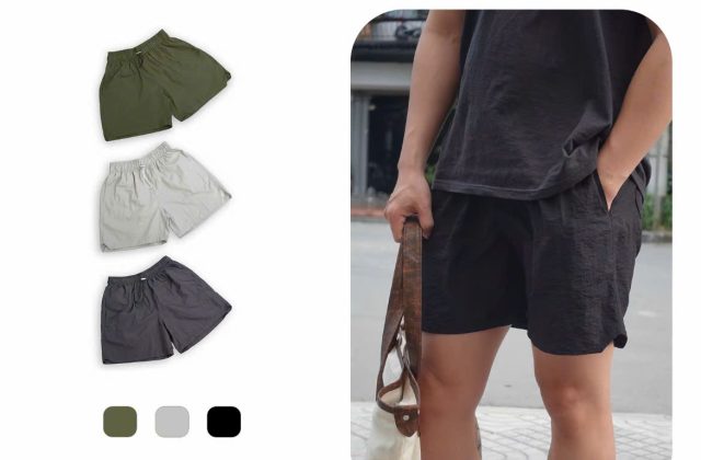 The Moss - Quần short Dù Nhăn - Basic From trên gối