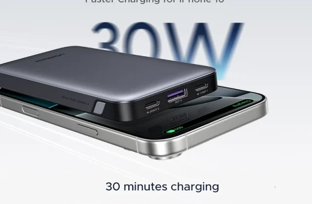 UGREEN Nexode PD30W 10000mAh Sạc nhanh hai chiều Sạc nhanh 2 cổng USB-C & Cổng USB-A 33W Màu xám không gian Tương