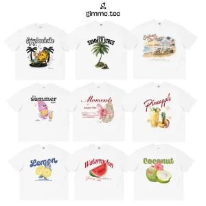 [CHÍNH HÃNG GIMME] Áo Thun Boxy Đi Biển Gimme - MÙA HÈ - Premium Cotton 250gsm Cotton 2 Chiều - GMBX15