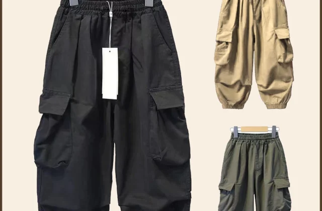Quần Gió Ống Rộng Túi Hộp Cho Bé Trai Bé Gái, Dáng Jogger Baggy Nam Nữ Thời Trang Moonbe Quần Gió Túi Hộp