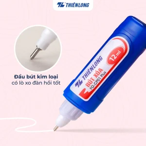 Bút xóa FlexOffice FO-CP01 PLUS 12ml, che phủ tốt nét chữ cần xóa, giúp cho chữ viết rõ ràng, không bị lem, nhòe