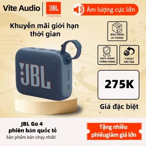 【Phiên bản quốc tế】Loa Di Động Bluetooth JBL Go 4 -Có thể sử dụng thẻ nhớ，Âm lượng siêu lớn