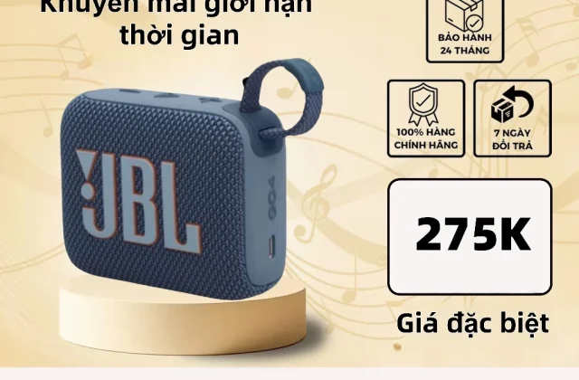 【Phiên bản quốc tế】Loa Di Động Bluetooth JBL Go 4 -Có thể sử dụng thẻ nhớ，Âm lượng siêu lớn