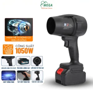 Quạt thổi gió phản lực Turbo – Siêu mạnh, siêu tiện lợi – Dùng chân pin Makita M21 phổ thông