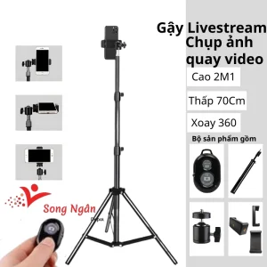 Gậy livestream gậy chụp ảnh quay video reivew sản phẩm cho điện thoại tiện lợi selfie phụ kiện
