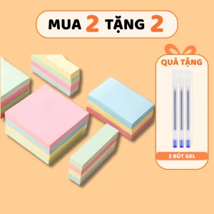 Set 100 Tờ Giấy Note Ghi Chú Đánh Dấu, Giấy Nhớ Hình Vuông MEKI - Đồ Dùng Học Tập Cho Học Sinh Văn Phòng