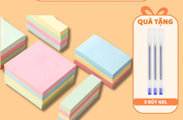 Set 100 Tờ Giấy Note Ghi Chú Đánh Dấu, Giấy Nhớ Hình Vuông MEKI - Đồ Dùng Học Tập Cho Học Sinh Văn Phòng