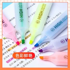 Set 6 Bút Highlight MEKI - Bút Đánh Dấu Dạ Quang Nhiều Màu Macaron Cho Học Sinh, Văn Phòng