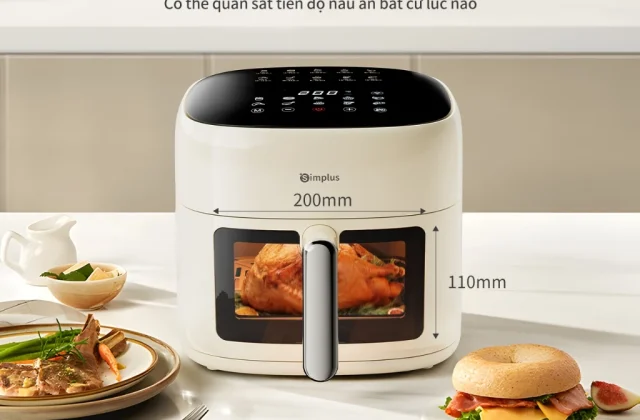 Simplus Nồi Chiên Không Dầu 6.5L Thiết kế nhỏ gọn dung tích "cỡ lớn" chiên rán thỏa thích KQZG018 Bảo Hành 1 Năm 1 Đổi 1