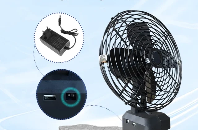 Quạt Tích Điện TONNIFU DS-UD-928 21V Phổ Thông 8 inch, Động Cơ Chổi Than, 2 Tốc Độ Gió, Quạt Có Cổng USB DC