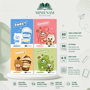 (Combo 10 quyển) Tập Vở Học Sinh 4 Ô Ly 5 Ô Ly Bút Cầu 96tr 60gsm - Hình Dễ Thương - Giá siêu rẻ