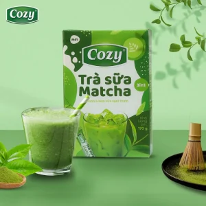 Trà Sữa Matcha Hòa Tan 3in1 Cozy - Thơm Vị Matcha Trà xanh Cozy (Hộp 10gói )