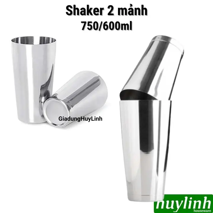 Boston - Shaker 2 mảnh 750/600 ml - inox - Ảnh 2