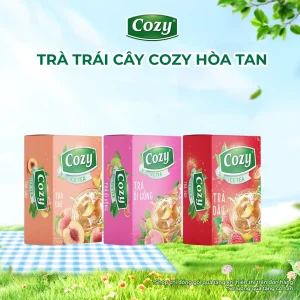 Trà Hòa Tan Cozy Ice Tea (16 gói X 15gr)-Vị Trà Đào,Dâu,Chanh,Vải,Chanh Dây,Sâm Bí Đao, Dưa Lưới Thanh Mát- Giải Nhiệt Mùa Hè