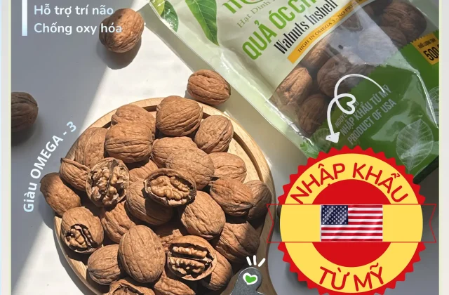 Hạt Óc Chó Mỹ Nguyên Vỏ MFOOD - Thơm Béo Cao Cấp, Ngon Bổ Dễ Ăn - Giàu Omega 3 Tốt Cho Trí Não, Phù Hợp Với Người Ăn Healthy, Có Lối Sống Lành Mạnh - Túi 500G - Hàng Mới Về Liên Tục