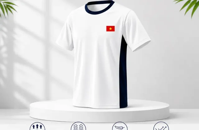 Áo Thun Thể Thao Size 40kg-65kg Chất Liệu Mềm Mại Co Giãn Thoải Mái Logo Quốc Kỳ 4 Màu Đen Trắng Hồng Phấn Xanh Dương Cổ Tròn Cho Nam Nữ Chơi Pickleball Cầu Lông Đạp Xe Chạy Bộ
