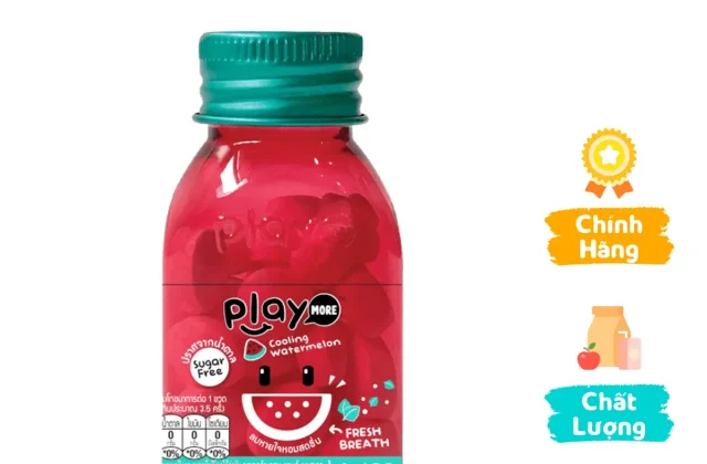 Kẹo the vị dưa hấu Playmore hũ 22g