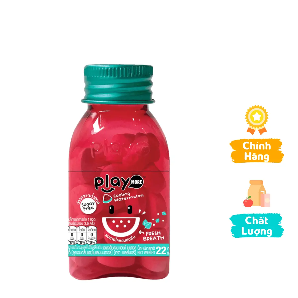 Kẹo the vị dưa hấu Playmore hũ 22g