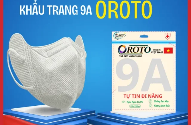 Thùng 200 và 100 Cái khẩu trang 9A OROTO 5 lớp Kháng Khuẩn,Form to siêu chống nắng và tia uv Khắc tinh của Mùa Hè
