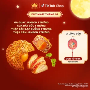 Bánh trung thu Kinh Đô - Bánh nướng nhân mặn 1 trứng 150g (Gà quay/ Cua/ Thập cẩm lạp xưởng/ Jambon)