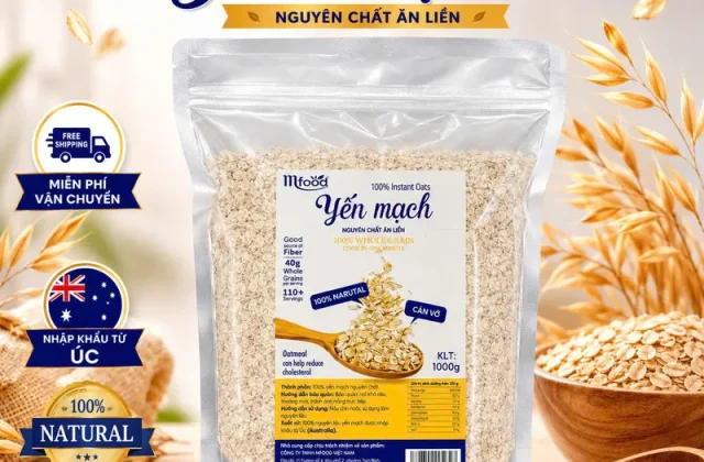 Yến Mạch Úc Túi 1KG Cán Vỡ 100% Nguyên Chất từ Mfood Giàu Chất Xơ Tốt Cho Sức Khỏe Ngũ Cốc Bổ Dưỡng