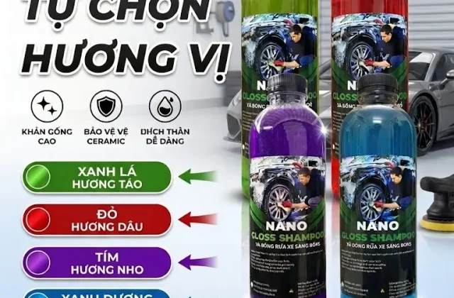 Sambo Xà bông nano gloss sambo can 1L siêu đậm đặt cho anh em làm dịch vụ tỷ lệ pha 1:100 hương nho dễ chịu
