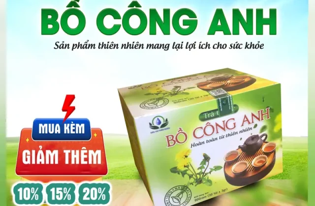 Trà Bồ Công Anh Hộp 30 Túi Lọc x 3Gram Siêu Thị Thiên Nhiên - Nước Trà - Tea trà gc thảo mộc Chè Chua nướcuống đẹp