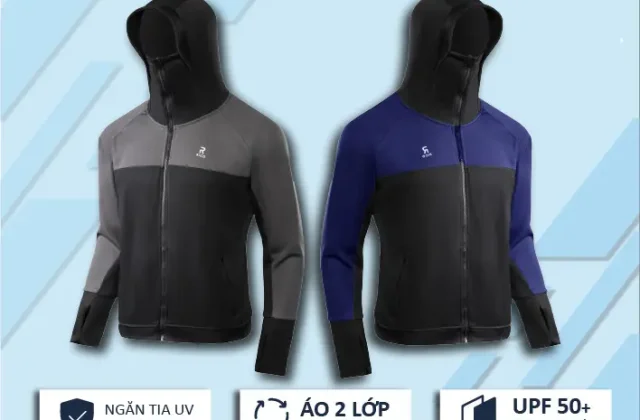 Áo chống nắng 2 lớp PHỐI MÀU UPF50+ chống tia UV nam nữ M24 Rico
