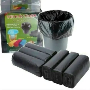 Combo 12 cuộn (4 bịch) túi đựng rác đen kích thước 55x65cm, có khả năng tự phân huỷ, thân thiện với môi trường - đa năng