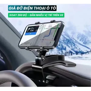 Kẹp Điện Thoại Trên Ô Tô Gắn Nhiều Vị Trí Trên Xe, Giá Điện Thoại Ô Tô 360°, Gắn Điện Thoại Ô Tô