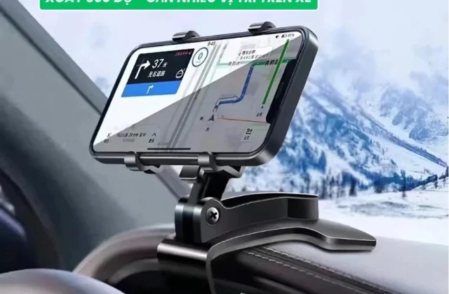Kẹp Điện Thoại Trên Ô Tô Gắn Nhiều Vị Trí Trên Xe, Giá Điện Thoại Ô Tô 360°, Gắn Điện Thoại Ô Tô