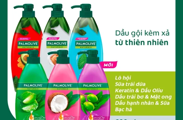 Dầu gội Palmolive kèm xả 2-trong-1 chiết xuất thiên nhiên 600ML