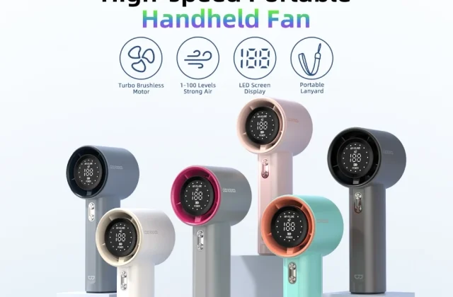 Bảo hành chính thức Quạt mini Goojodoq có màn hình kỹ thuật số LED