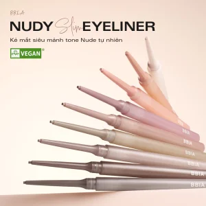 [LIVESTREAM] Kẻ mắt gel nude shading đầu chì 1.5mm siêu mảnh BBIA Nudy Slim Eyeliner 0.08g