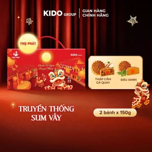 [ĐỘC QUYỀN SHOPEE] Bánh Trung Thu THỌ PHÁT - Combo Truyền Thống Sum Vầy gồm 2 Bánh loại 1 trứng 150g - Kido Group