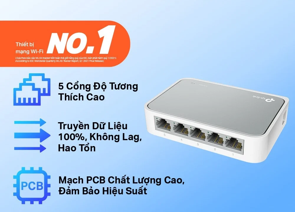 Bộ chia mạng TP-Link TL-SF1005D 5 cổng 10/100Mbps chính hãng