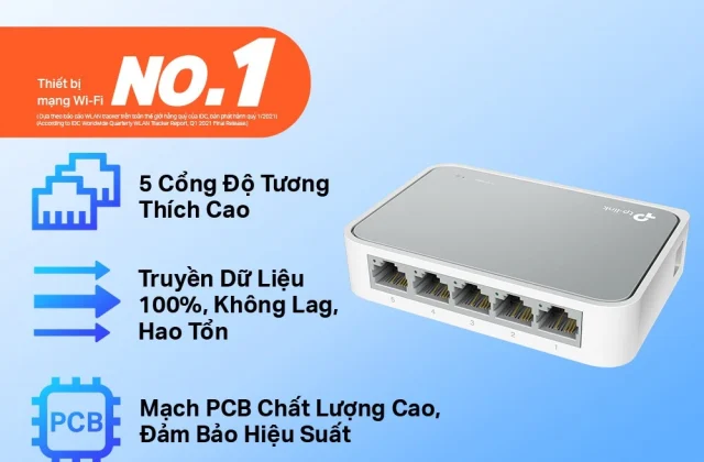 Bộ chia mạng TP-Link TL-SF1005D 5 cổng 10/100Mbps chính hãng