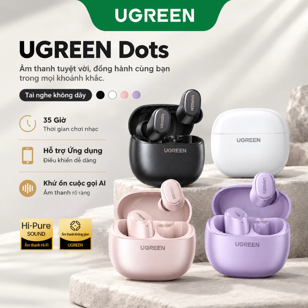 Tai nghe UGREEN Dots Bluetooth 6.0TWS