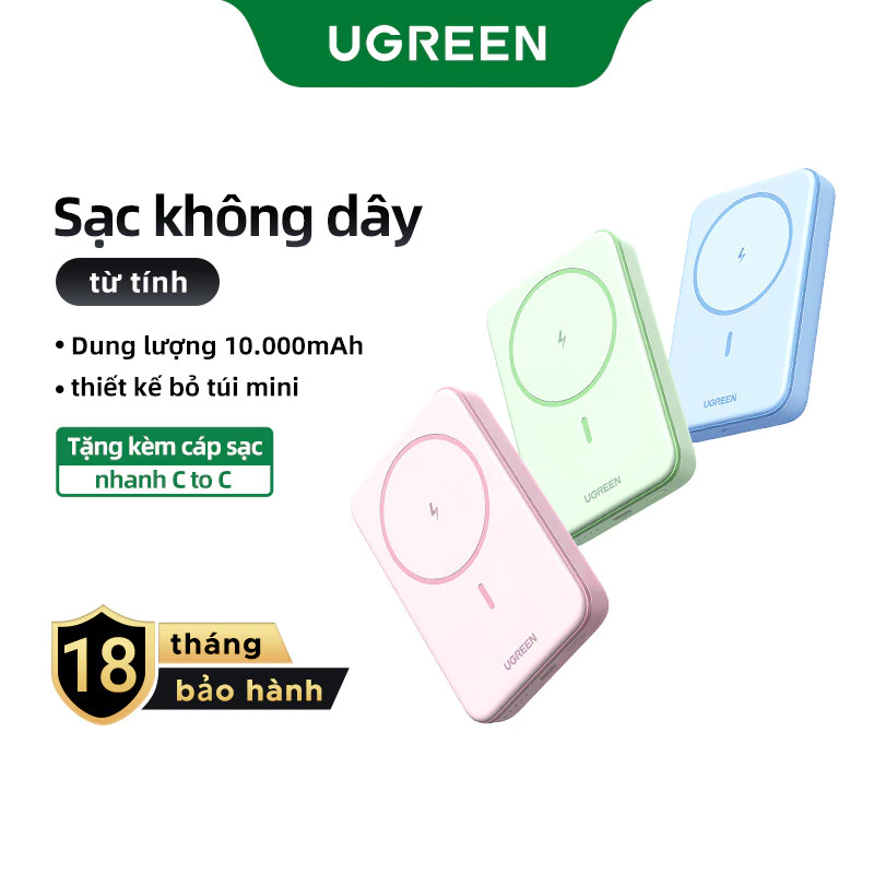 Sạc dự phòng không dây Ugreen 10000mAh