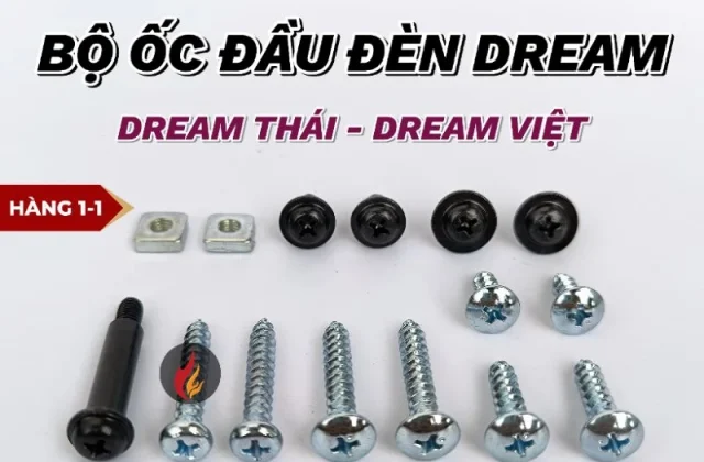 Bộ Ốc Pat Đầu Đèn Xe Dream Thái - Dream Việt - Super Dream Chất Lượng Hàng Loại 1